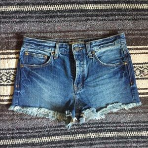 Free People High Waisted Denim Shorts